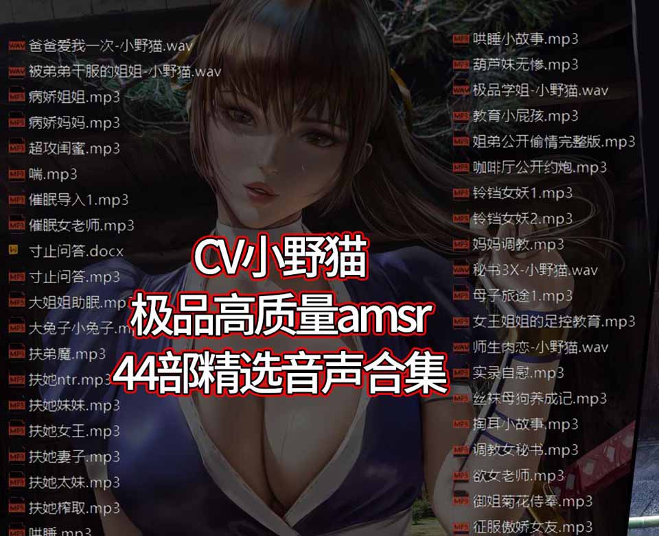 CV小野猫：高质中文音声精选44部合集[新作/中文配音][1.9G]-妙图阁